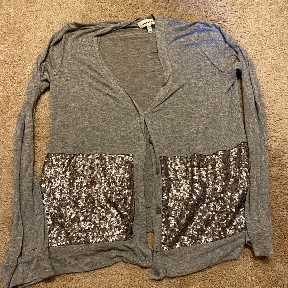 Fabulous Gray Sparkly Sweater